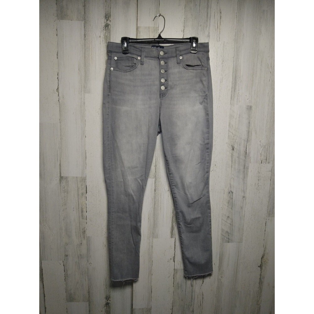 Gap Jeans Womens 12/31 Regular High Rise Legging High Button Cut Off 32x28